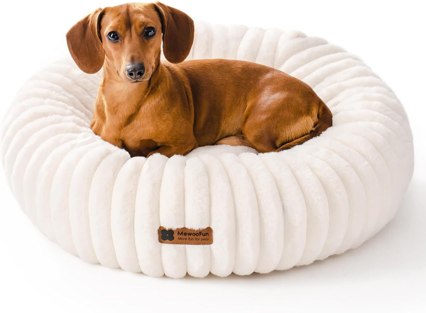 Fluffy Donut Puppy Bed | Cozy Comfort for Small Pets