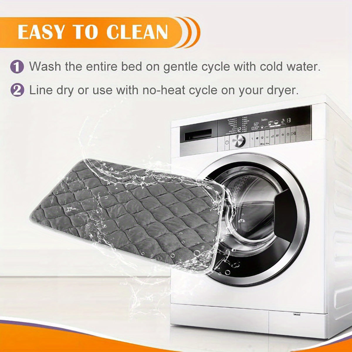 Self-Heating Pet Bed | Warm, Cozy & Washable Comfort