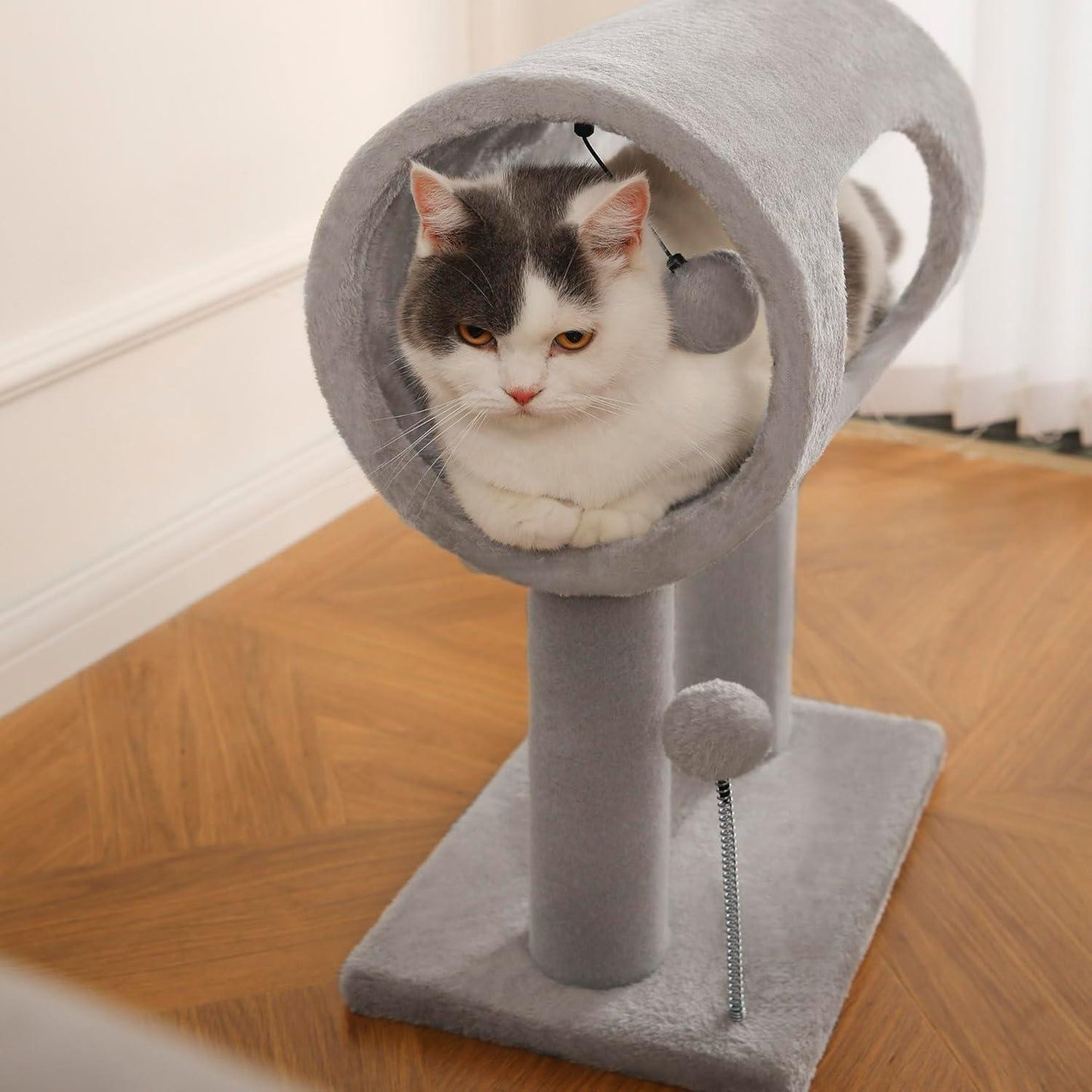 Indoor Cat Tree | Play Tower with Hanging Ball & Bed