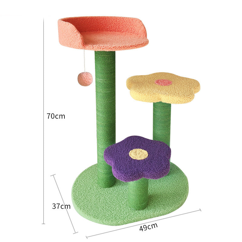 Durable Cat Tower | Climbing Tree with Scratch Board Fun