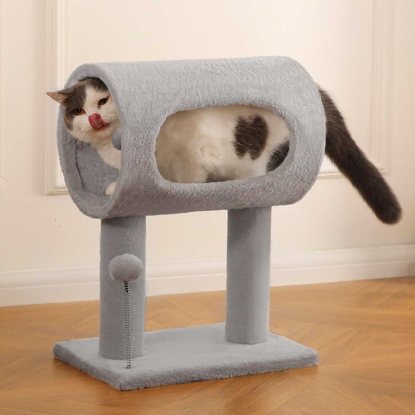 Indoor Cat Tree | Play Tower with Hanging Ball & Bed