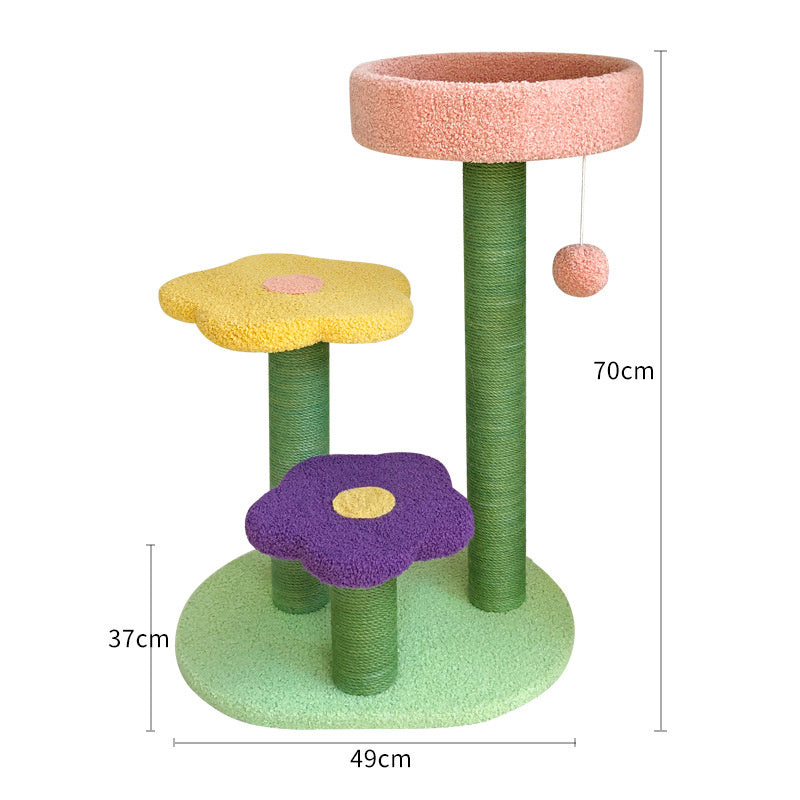 Durable Cat Tower | Climbing Tree with Scratch Board Fun
