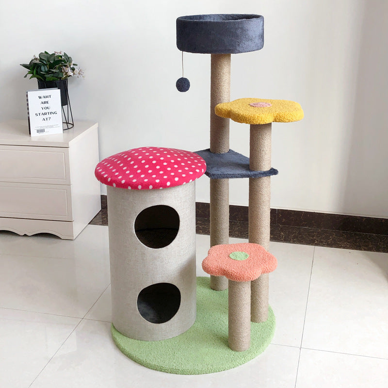 Durable Cat Tower | Climbing Tree with Scratch Board Fun
