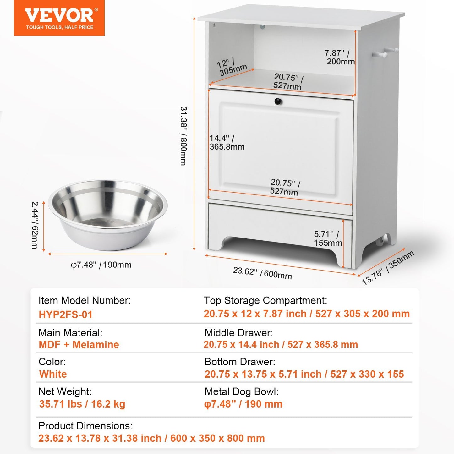 Elegant Pet Feeder Cabinet | Elevated Dining with Smart Storage