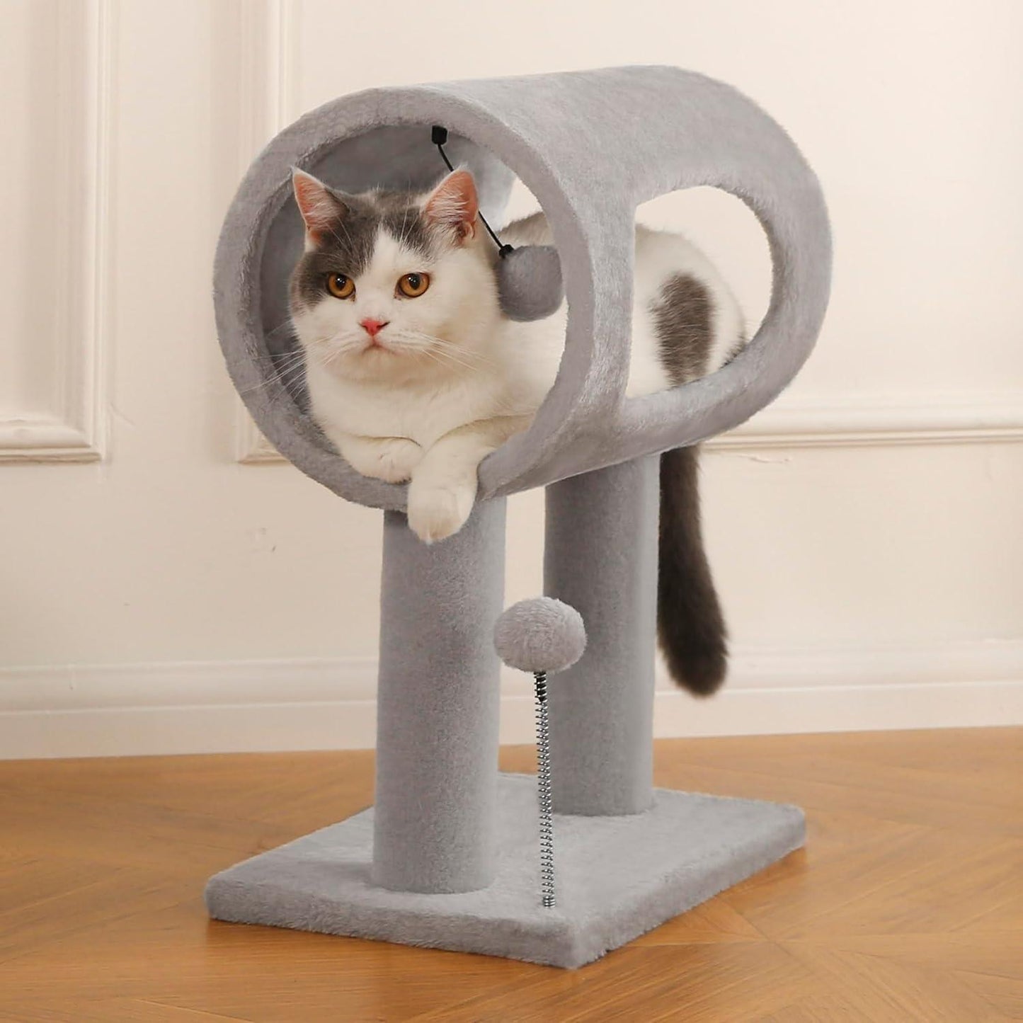 Indoor Cat Tree | Play Tower with Hanging Ball & Bed