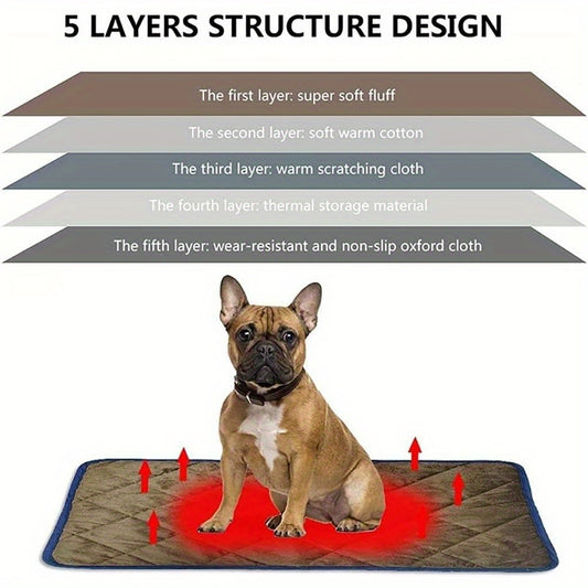 Self-Heating Pet Bed | Warm, Cozy & Washable Comfort