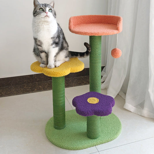 Durable Cat Tower | Climbing Tree with Scratch Board Fun