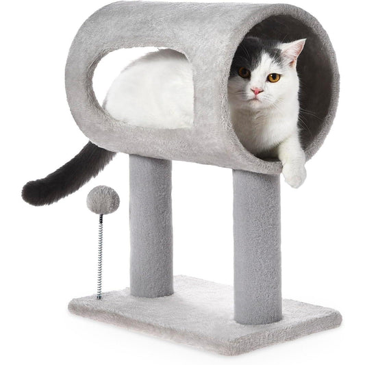 Indoor Cat Tree | Play Tower with Hanging Ball & Bed