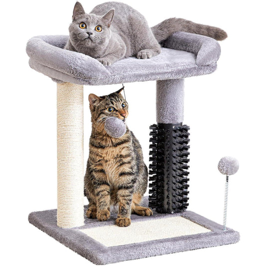 4-in-1 Cat Tree Tower | Scratcher | Bed & Play Fun