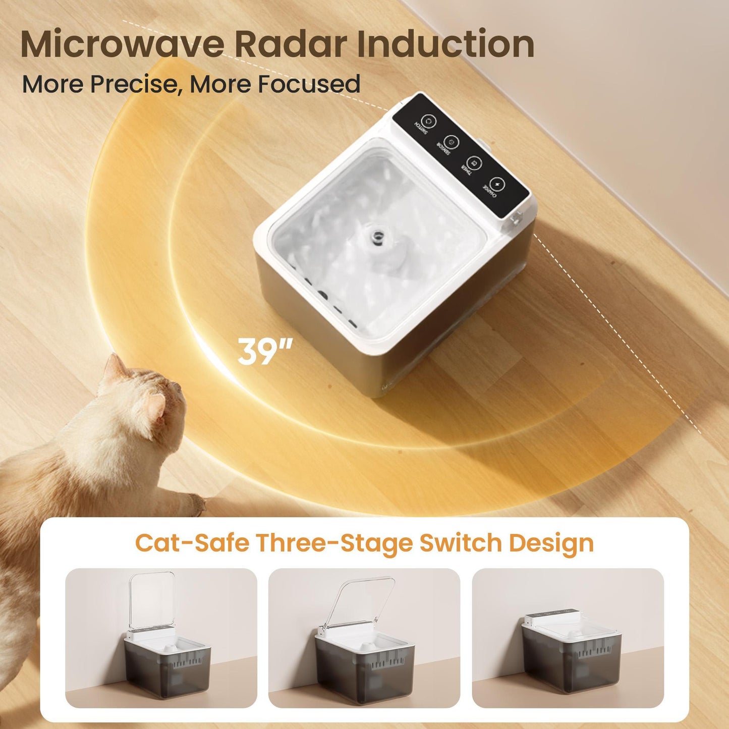 Smart Pet Water Fountain | Safe, Clean & Cord-Free Hydration | 3 Liters