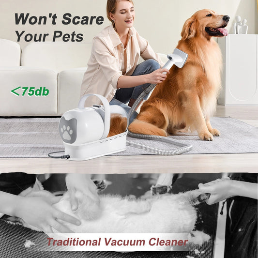 7-in-1 Pet Grooming Vacuum  | Trim, Clean & De-Shed Easily